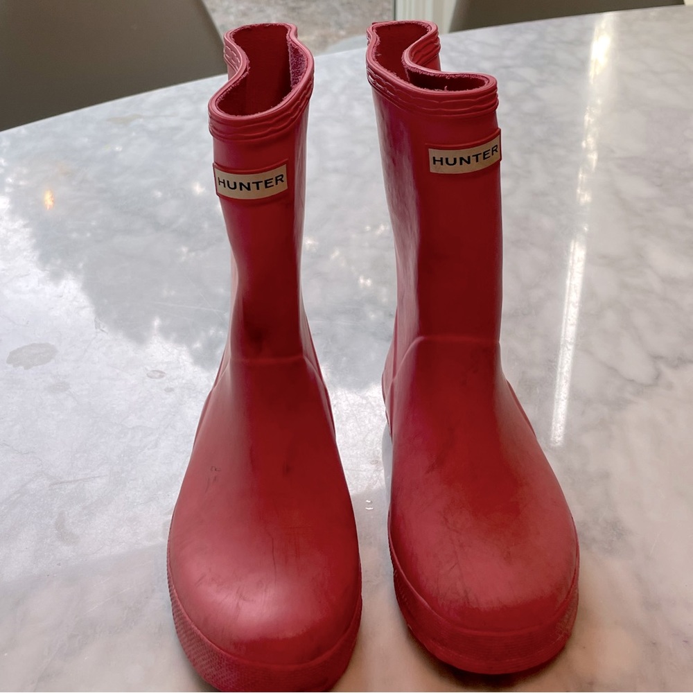 Youth girls HUNTER rubber rain boots - size 11